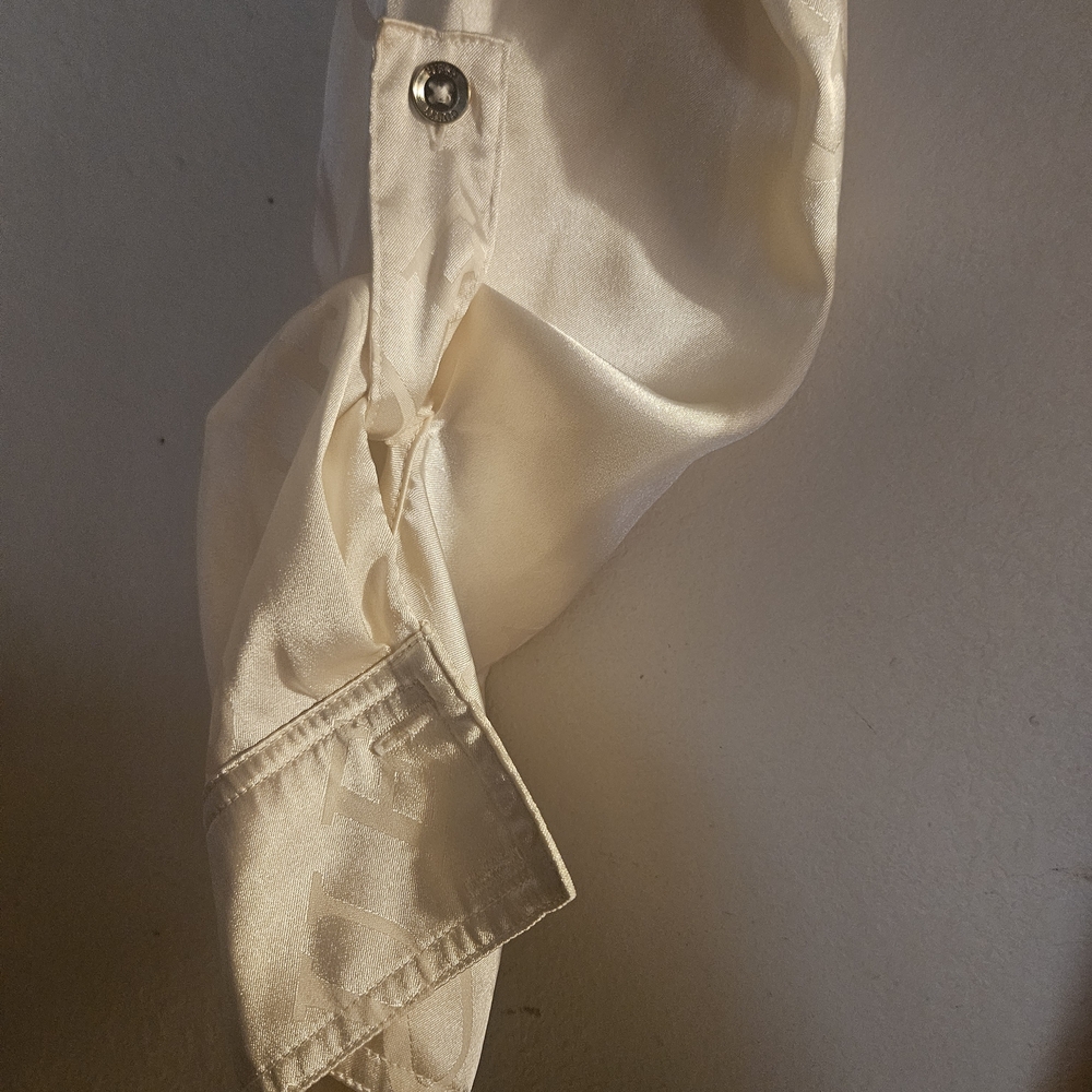 Guess Cream Satin Dress with Gold Chain - Picture 5 of 6